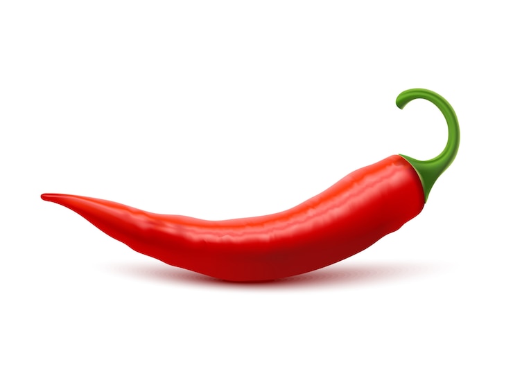 Vettore red hot chili pepper realistic image