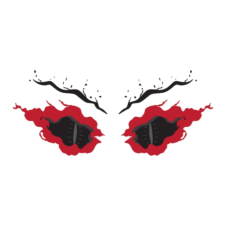 Vettore red scary evil eye colore rosso halloween elemento di costume horror illustrazione vettoriale