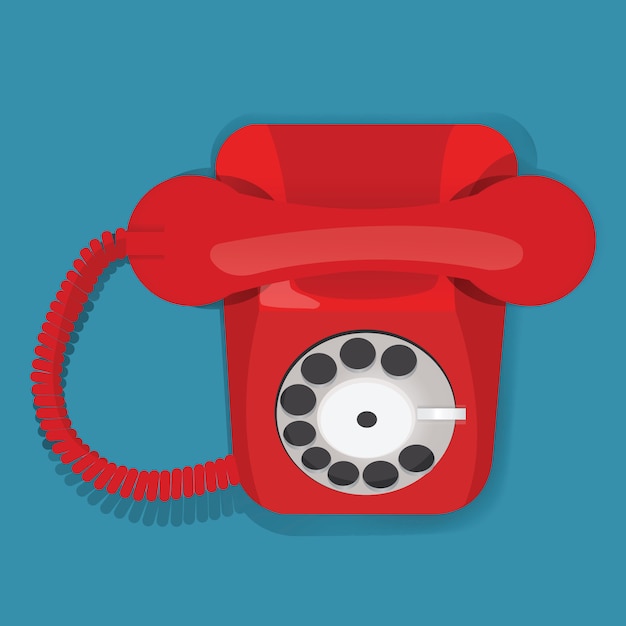 Red Vintage Vintage Telephone