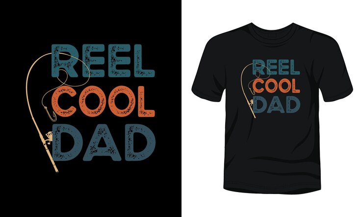 Reel Cool Dad vintage T-Shirt di pesca Disegno