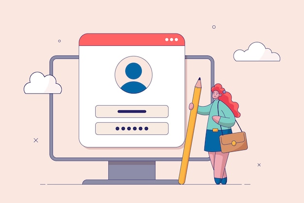 Registra un nuovo concetto di account utente Modulo di registrazione o invio di informazioni di registrazione online