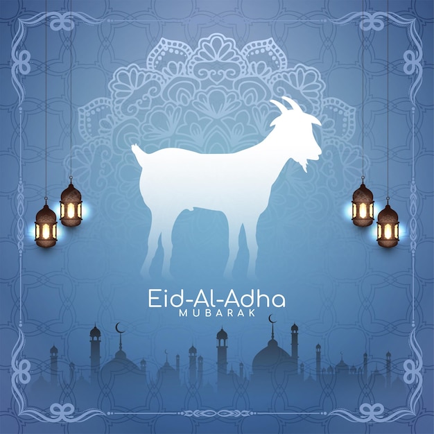 Religiosa Eid Al Adha mubarak Festa islamica di celebrazione sfondo