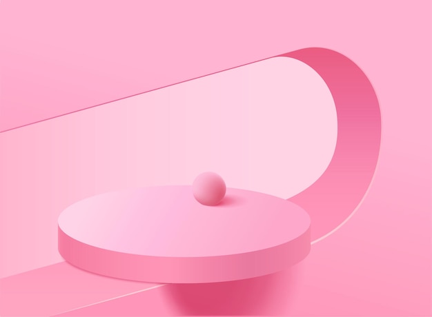 Rendering 3d Abstract stadio minimo per la visualizzazione del prodotto sfondo presente