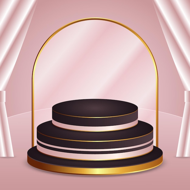 Rendering 3D del bellissimo design del podio