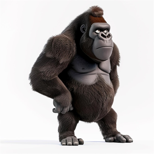 Rendering 3D di un gorilla