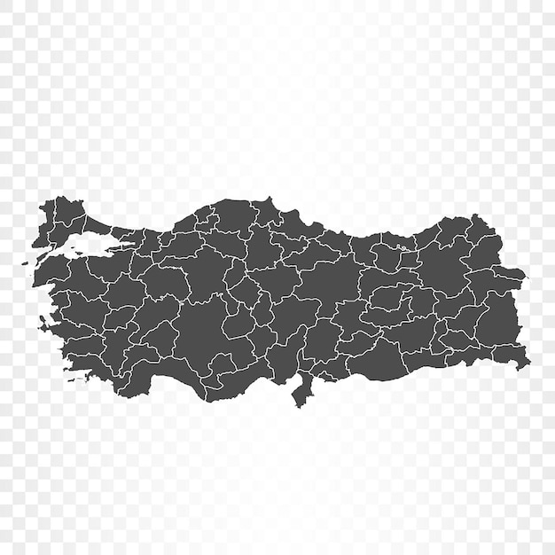 Rendering isolato mappa Turchia
