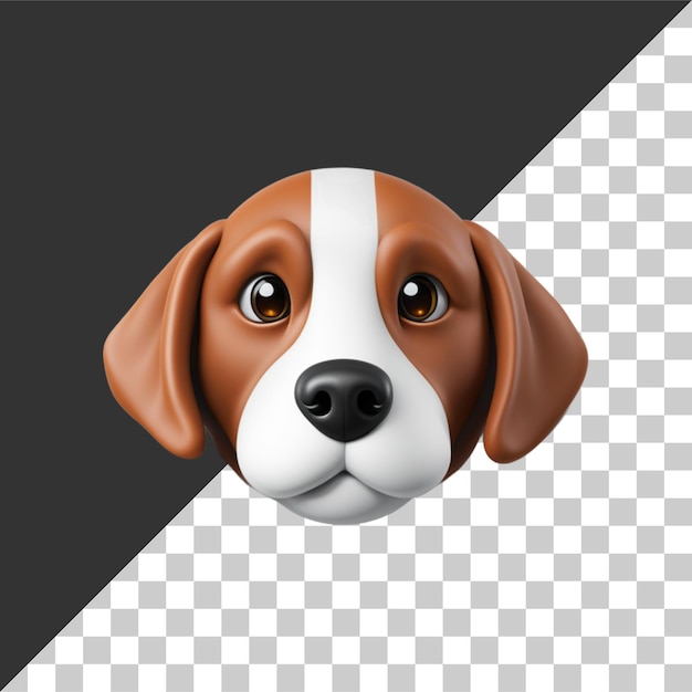 Rendering png 3d del cane