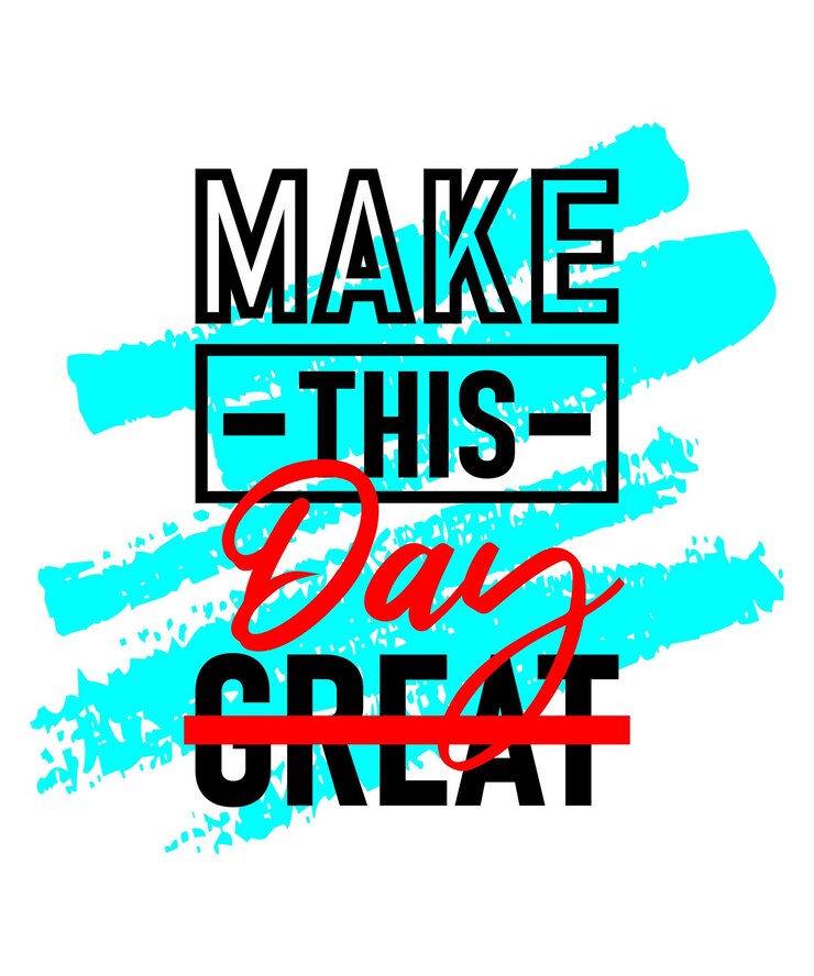 Rendi questo giorno grande motivazione citazione ispirazione frasi brevi citazioni tipografia slogan grunge