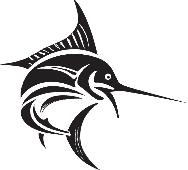 Vettore rete da pesca con vettore di progettazione dell'icona del pesce