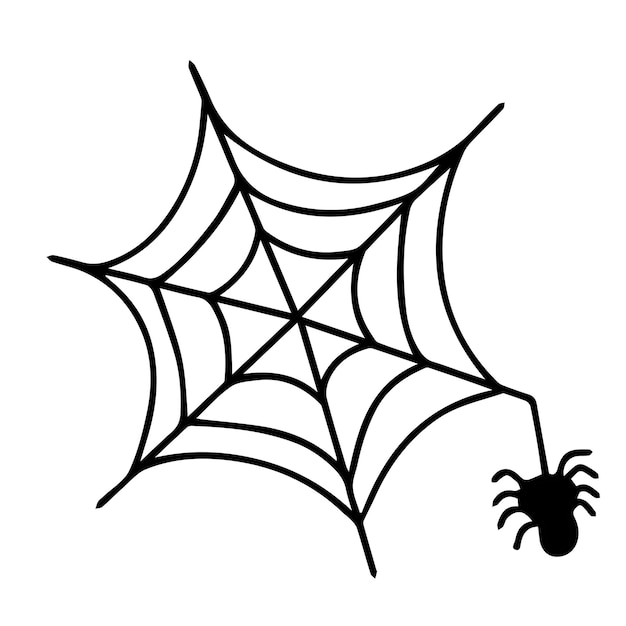 Rete di ragno e ragno per Halloween Immagine per imballaggi tessili e carta da parati Sfondio festivo per Halloween Illustrazione vettoriale