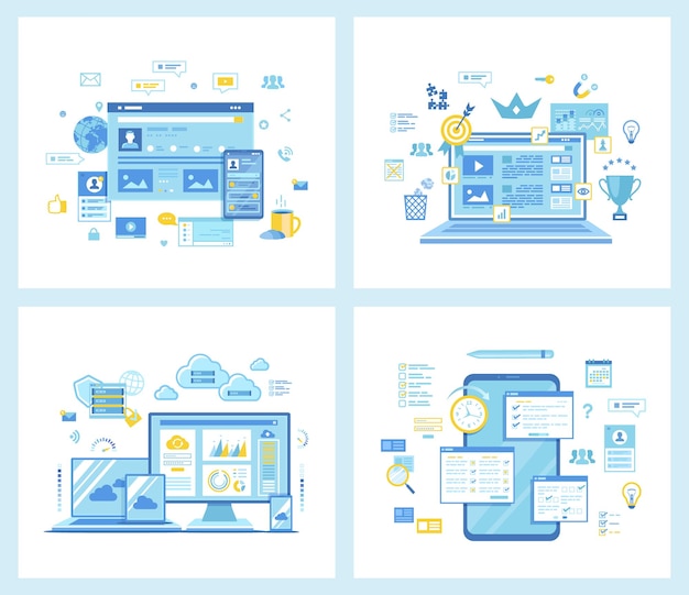 Rete di social media Ottimizzazione della gestione della qualità dei contenuti Cloud technology data center conne