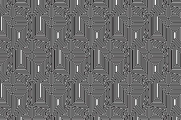 Reticolo geometrico astratto della linea senza giunte