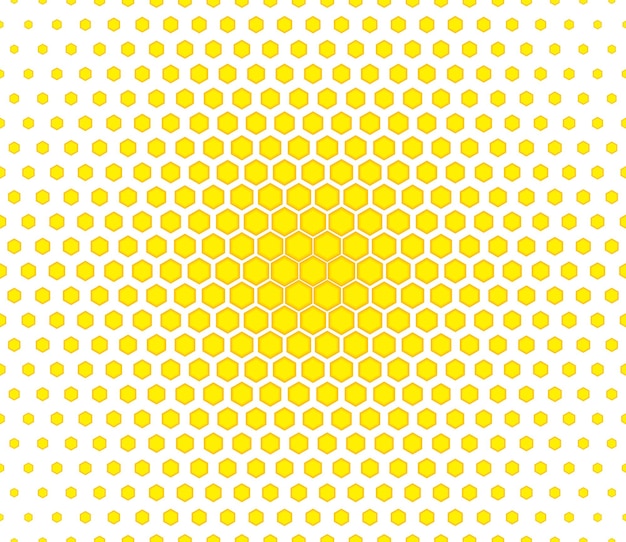 Reticolo geometrico di esagono senza giunte giallo illustrazione vettoriale