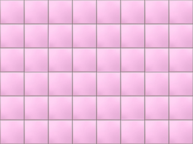 Reticolo rosa delle mattonelle della metropolitana senza giunte con elementi quadrati.