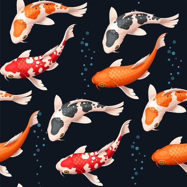 Reticolo senza giunte con koi fish