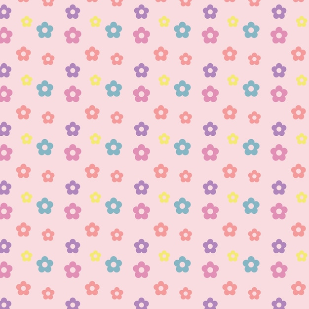 Reticolo senza giunte dei fiori Immagine divertente per decorare Immagine vettoriale