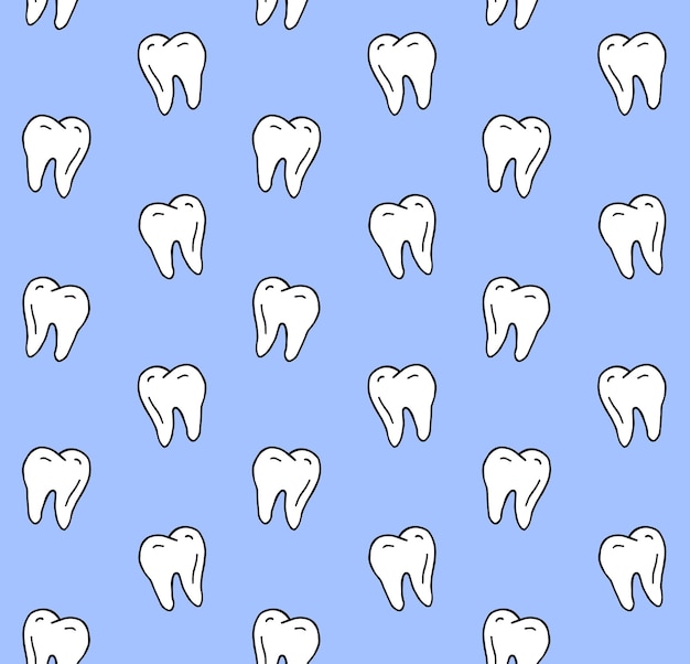 Reticolo senza giunte del dente di schizzo di doodle