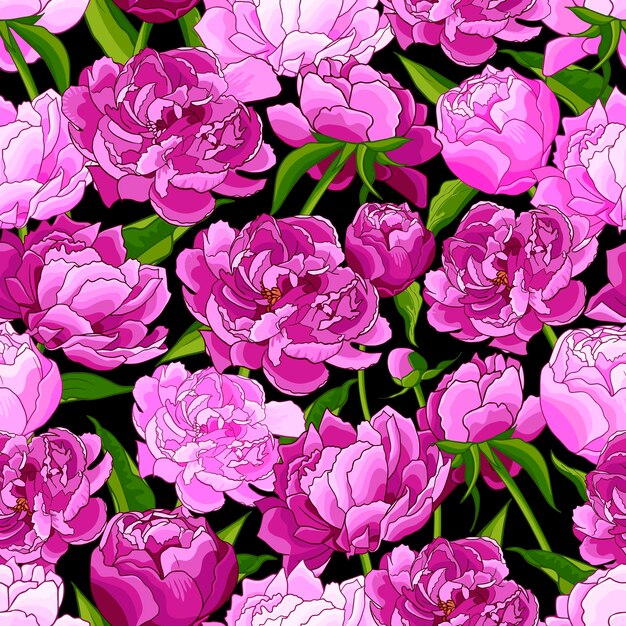 Reticolo senza giunte del fiore di peonie rosa