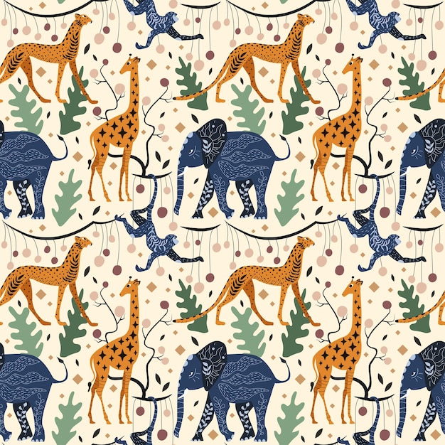 Reticolo senza giunte della giraffa Illustrazione di vettore