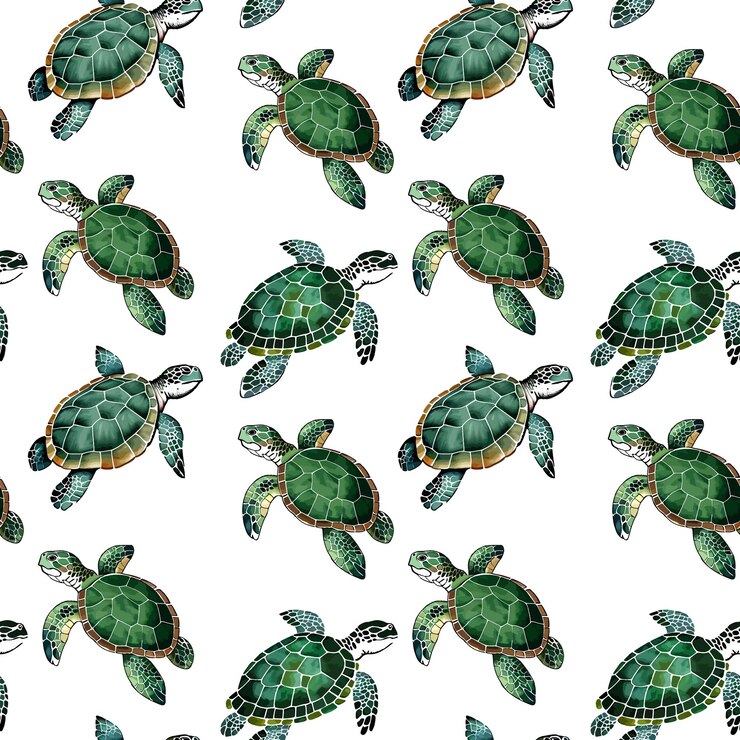 Reticolo senza giunte della tartaruga dell'acquerello
