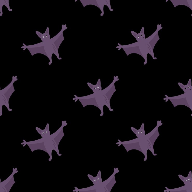 Vettore reticolo senza giunte di halloween con i pipistrelli sfondo di halloween reticolo di vettore