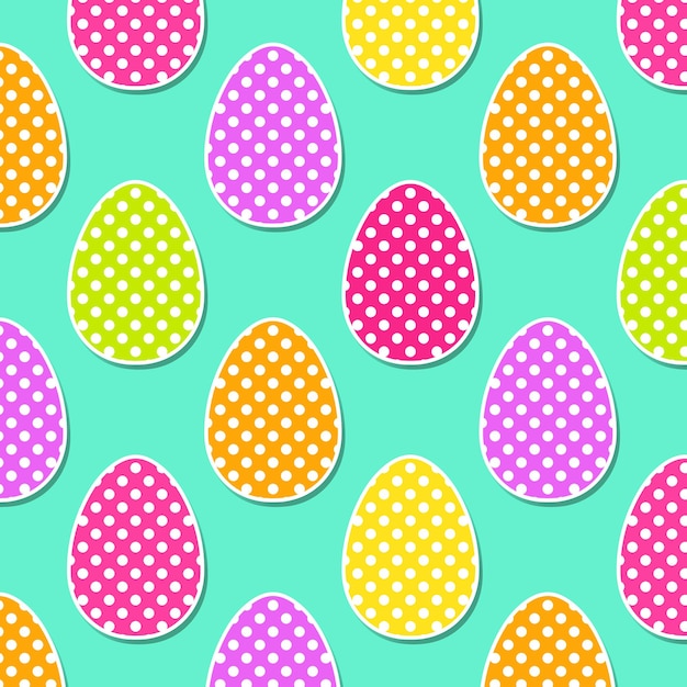Reticolo variopinto dell'uovo di Pasqua con l'illustrazione di forma geometrica per lo sfondo delle vacanze. Carta di stile creativo e alla moda