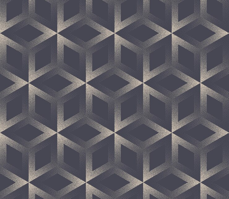Retrò blocco futuristico griglia Seamless Pattern Vector Dot Work Abstract Background