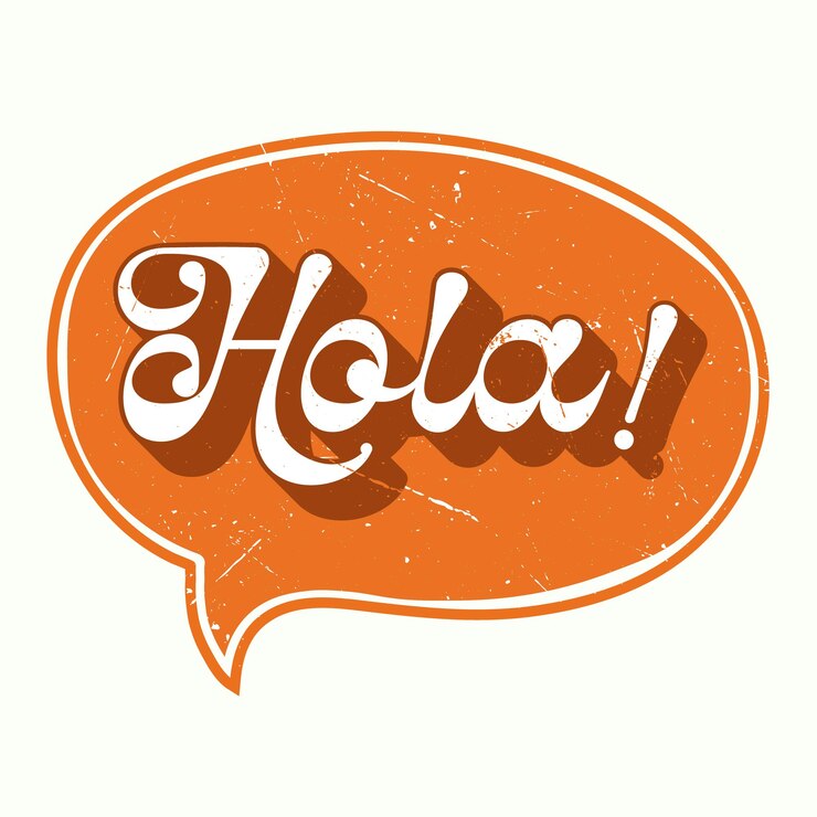 Vettore retro hola speech bubble