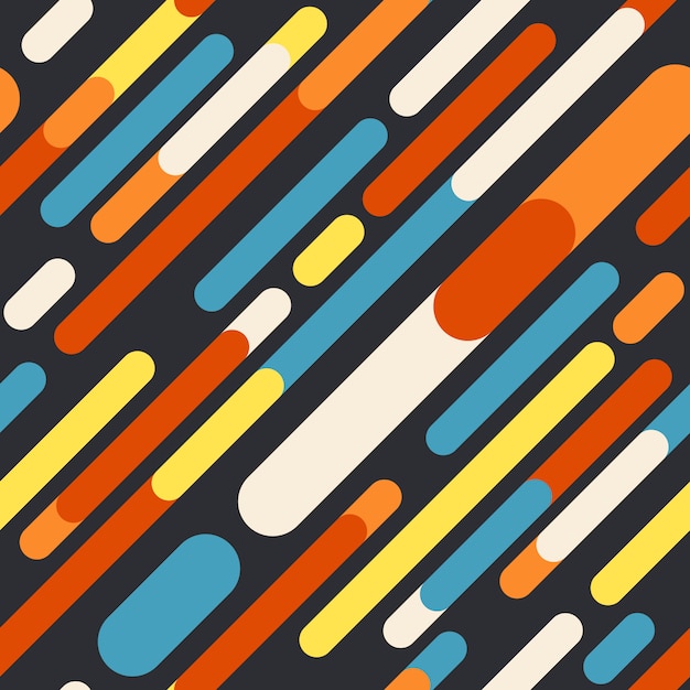 Retro reticolo geometrico senza cuciture con linee arrotondate.
