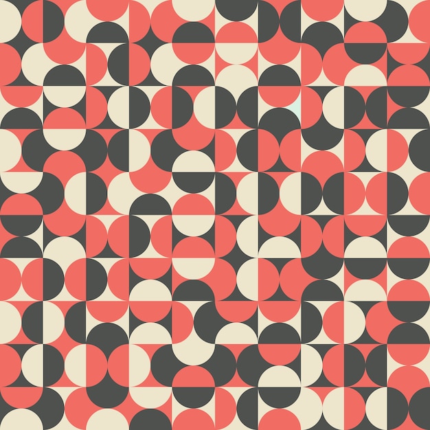 Retro reticolo senza giunte astratto con semicerchi.