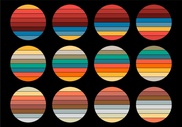 Vettore retro vintage circolo tramonto sfondo grunge elemento vettoriale del sole per il modello di design della maglietta