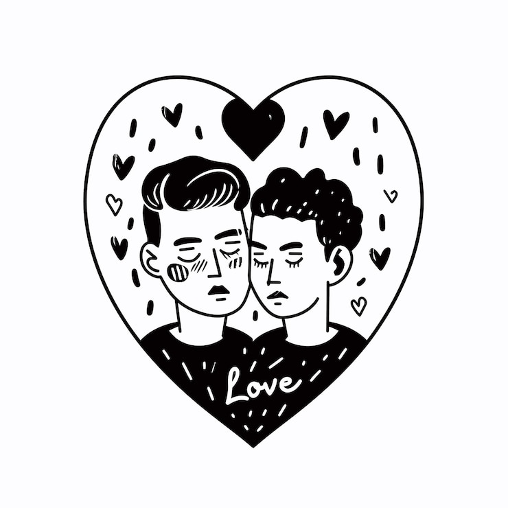 Vettore retro vintage persone illustrazione adesivo di amore tatuaggio stile old school