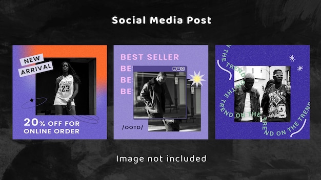 Retro Y2k post sui social media