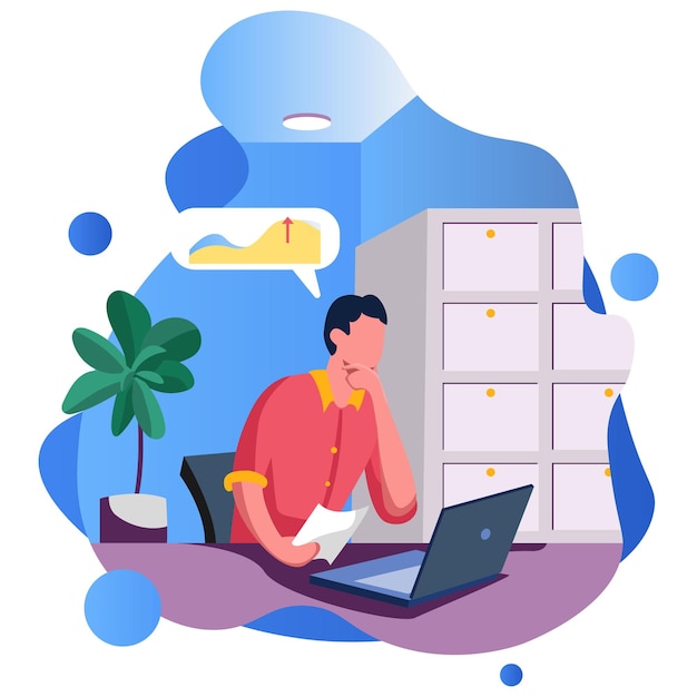 Ricerca e sviluppo Business Vector Illustration Flat Line