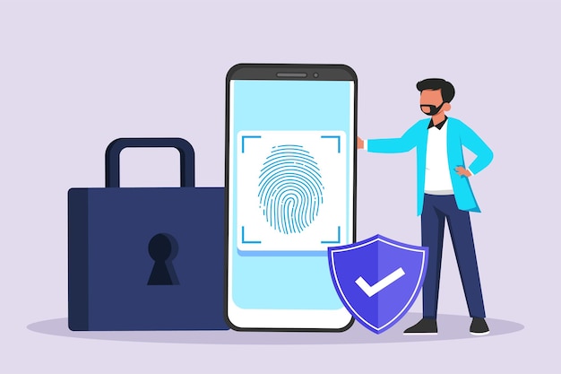 Riconoscimento facciale, autenticazione vocale e scansione della retina Concetto di autenticazione biometrica