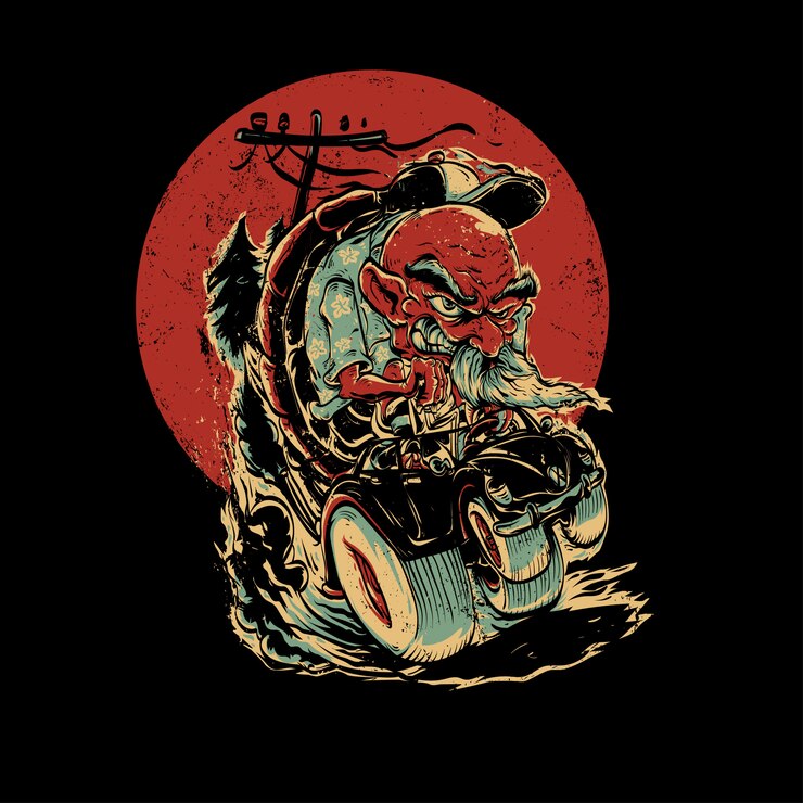Ride hot car illustrazione Roro