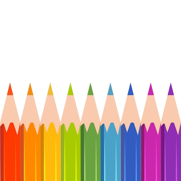 Ripetere matita colorata Disegno per progetti scolastici stampa sfondo Illustrazione vettoriale EPS10