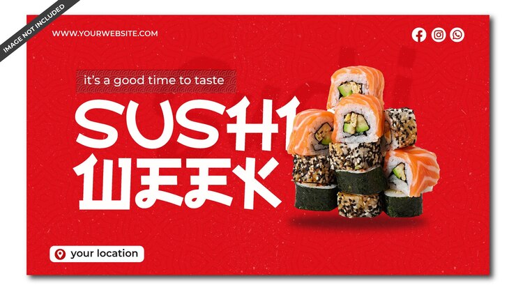Ristorante di sushi con modello di pagina di destinazione giapponese