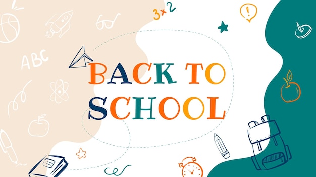 Ritorno a scuola Sfondo banner Web Illustrazione vettoriale