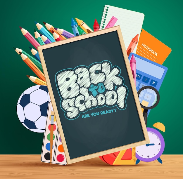 Ritorno a scuola template di cartellone clippart testo di saluto educativo scolastico clip art con gesso