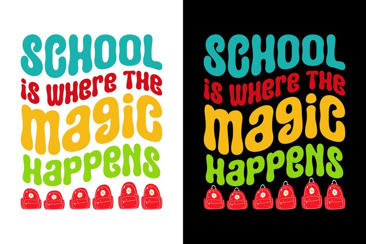 Vettore ritorno a scuola tshirt design 100 giorni di scuola primo giorno 100 giorni tipografia tshirt bambini
