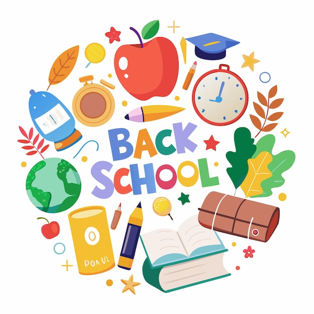 ritorno alla scuola doodle