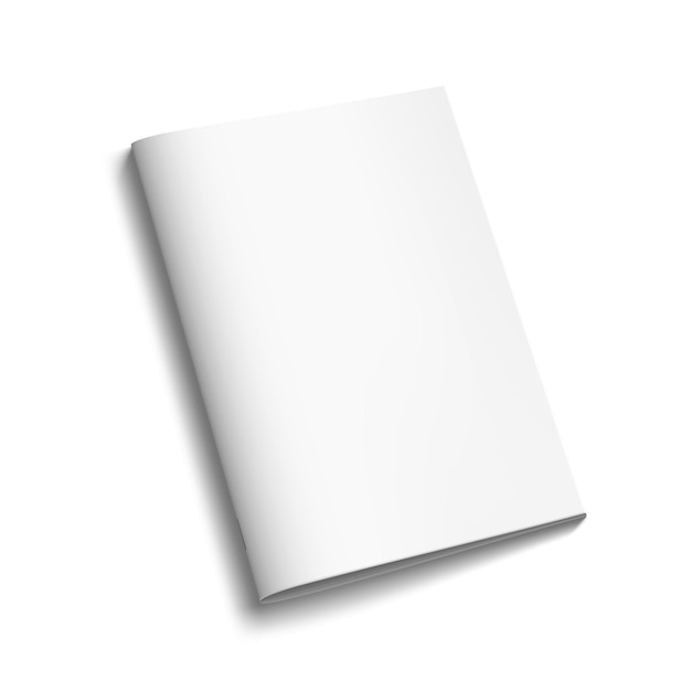 Rivista o opuscolo con copertina bianca su bianco