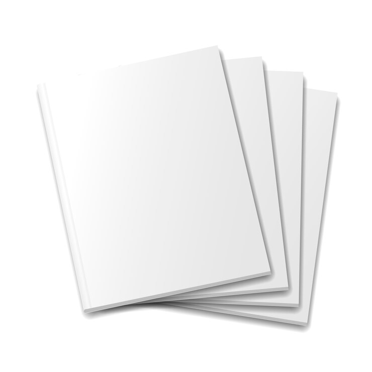 Vettore riviste in bianco copertine mockup o libri