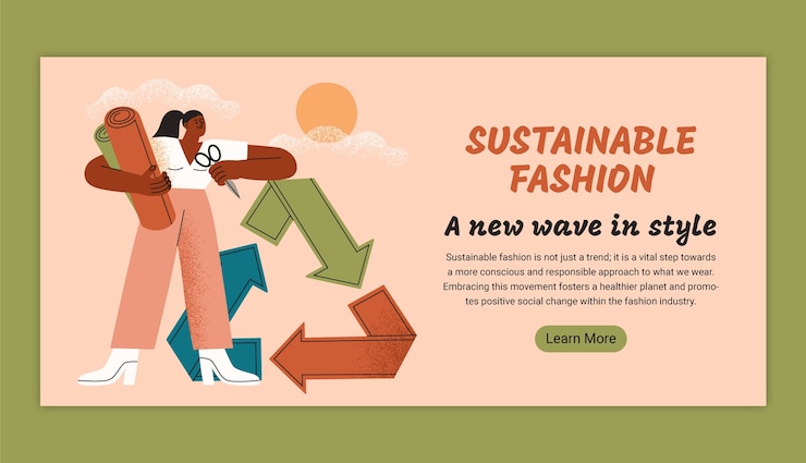 Vettore rivoluzione della moda sostenibile