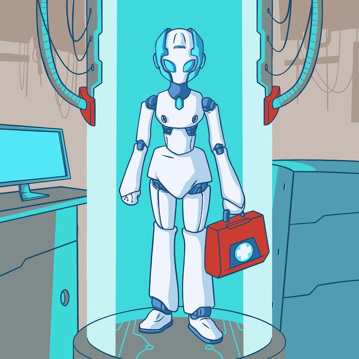 Vettore robot medici del futuro