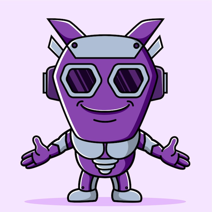 Vettore robot vettoriali robot giocattoli umanoidi robot colorati