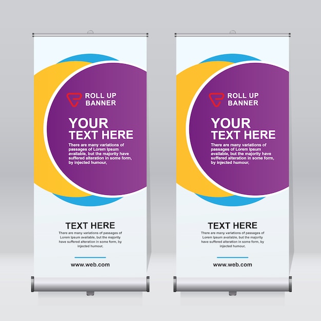 Roll up banner design template