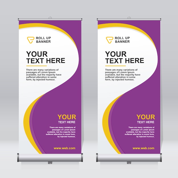 Roll up banner design template