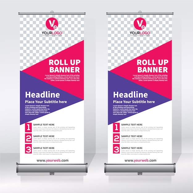 Roll up banner template design
